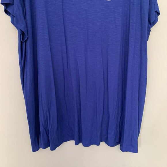 NEW Maurices brilliant blue short sleeve jersey knit‎ stretch long short sleeve - Picture 3 of 8